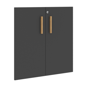 Низкие двери для шкафов с замком FORTA Черный ГрафитFLD 40-2(Z) (794х18х766) в Березниках
