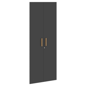 Высокие двери для шкафов с замком FORTA Черный Графит FHD 40-2(Z)  (794х18х1932) в Соликамске