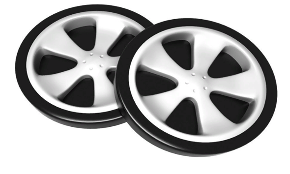 Комплект пластиковых колес (2 шт.) в Перми - изображение