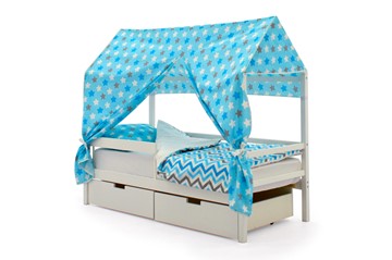Крыша текстильная для кровати-домика Svogen (звезды, голубой) в Перми - предосмотр