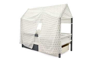Крыша текстильная для кровати-домика Svogen (звезды;графит) в Перми - предосмотр 1