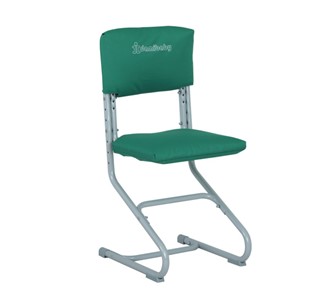 Комплект чехлов на сиденье и спинку стула СУТ.01.040-01 Зеленый, Замша в Березниках