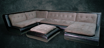 П-образный диван Шад Эвелина со столом-пуфом в Перми
