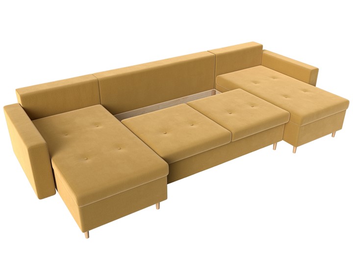 П-образный диван Белфаст, Желтый (Микровельвет) в Чайковском - изображение 1