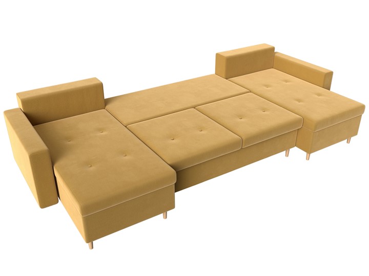 П-образный диван Белфаст, Желтый (Микровельвет) в Перми - изображение 2