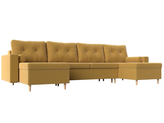 П-образный диван Белфаст, Желтый (Микровельвет) в Чайковском - изображение