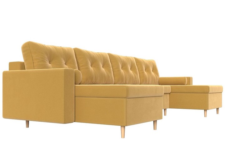 П-образный диван Белфаст, Желтый (Микровельвет) в Чайковском - изображение 6