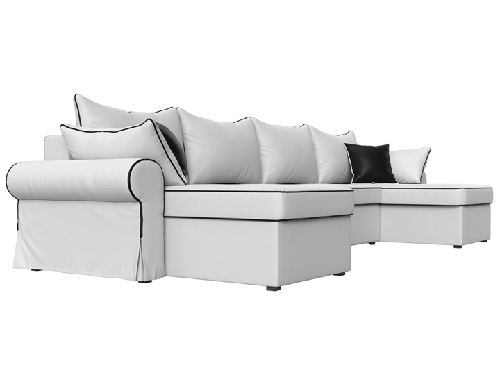 Большой П-образный диван Элис, Белый (экокожа) в Перми - изображение 4