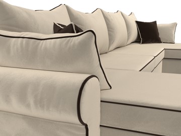 Большой П-образный диван Элис, Бежевый (микровельвет) в Перми - предосмотр 5