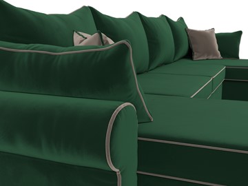 Большой П-образный диван Элис, Зеленый (велюр) в Перми - предосмотр 5
