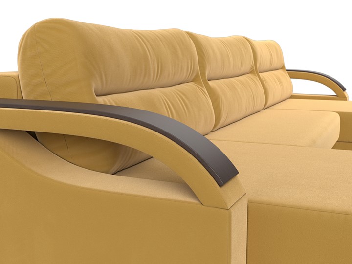Большой П-образный диван Форсайт, Желтый (Микровельвет) в Кунгуре - изображение 5