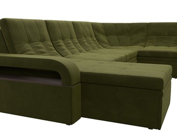 П-образный диван Лига-035, Зеленый (Микровельвет) в Березниках - предосмотр 4