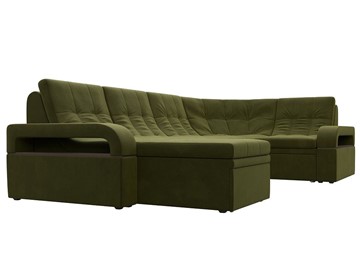П-образный диван Лига-035, Зеленый (Микровельвет) в Березниках - предосмотр 5