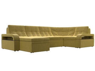 П-образный диван Лига-035, Желтый (Микровельвет) в Перми