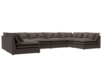 П-образный диван Лига-040, Амур коричневый (рогожка) в Перми