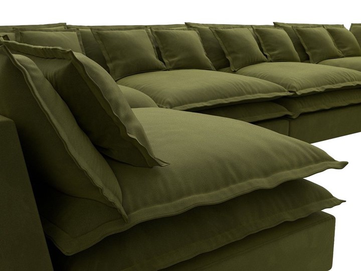 П-образный диван Лига-040, Зеленый (микровельвет) в Кунгуре - изображение 3