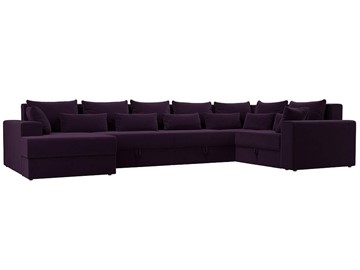 П-образный диван Майами, Фиолетовый (Велюр) НПБ в Перми - предосмотр