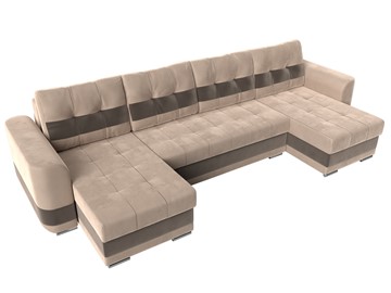П-образный диван Честер, Бежевый/коричневый (велюр) в Перми - предосмотр 4