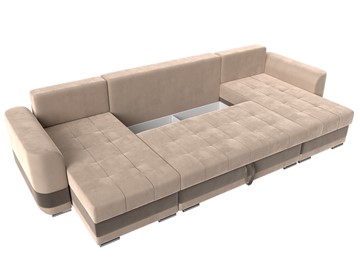 П-образный диван Честер, Бежевый/коричневый (велюр) в Перми - предосмотр 6