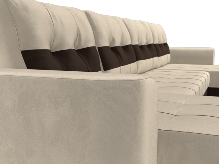П-образный диван Честер, Бежевый/коричневый (вельвет) в Перми - изображение 3