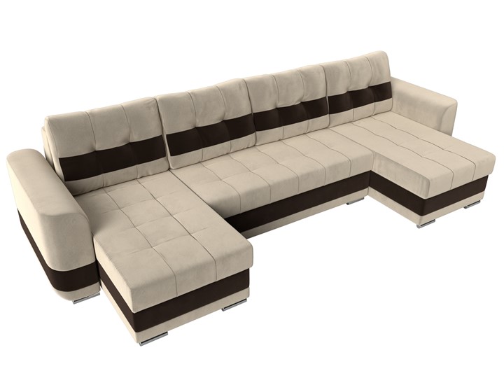 П-образный диван Честер, Бежевый/коричневый (вельвет) в Перми - изображение 4