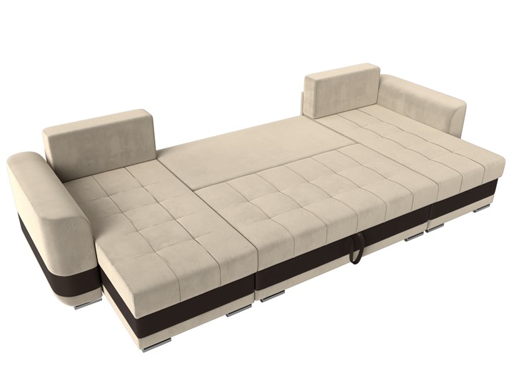 П-образный диван Честер, Бежевый/коричневый (вельвет/экокожа) в Перми - изображение 7