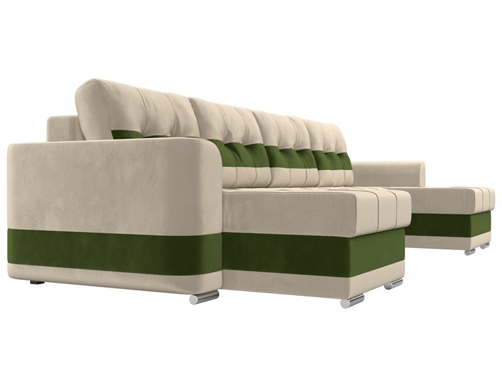 П-образный диван Честер, Бежевый/зеленый (вельвет) в Перми - изображение 2