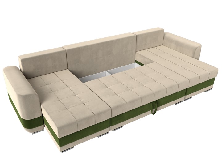 П-образный диван Честер, Бежевый/зеленый (вельвет) в Перми - изображение 6