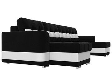 П-образный диван Честер, Черный/белый (вельвет/экокожа) в Перми - предосмотр 2