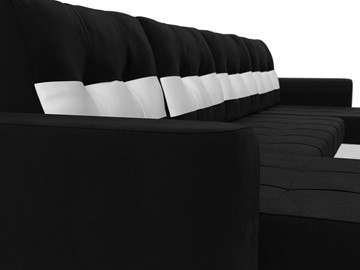 П-образный диван Честер, Черный/белый (вельвет/экокожа) в Перми - предосмотр 3