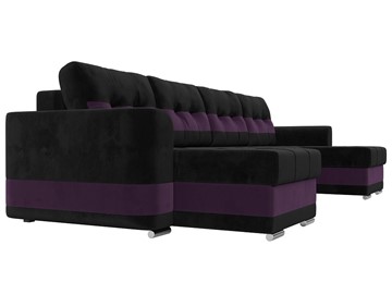 П-образный диван Честер, Черный/фиолетовый (велюр) в Перми - предосмотр 2