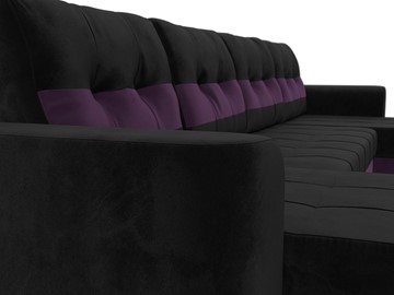П-образный диван Честер, Черный/фиолетовый (велюр) в Перми - предосмотр 3