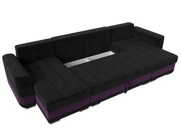 П-образный диван Честер, Черный/фиолетовый (велюр) в Перми - предосмотр 6