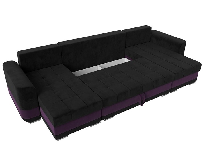 П-образный диван Честер, Черный/фиолетовый (велюр) в Перми - изображение 6