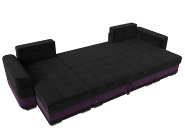 П-образный диван Честер, Черный/фиолетовый (велюр) в Перми - предосмотр 7