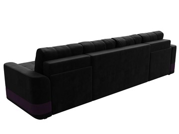 П-образный диван Честер, Черный/фиолетовый (велюр) в Перми - предосмотр 8