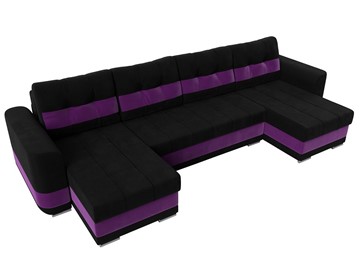 П-образный диван Честер, Черный/фиолетовый (вельвет) в Перми - предосмотр 4