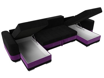П-образный диван Честер, Черный/фиолетовый (вельвет) в Перми - предосмотр 5