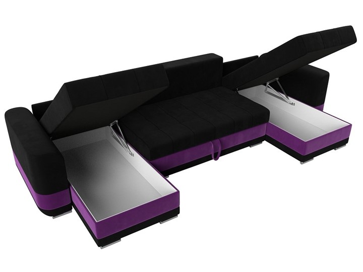 П-образный диван Честер, Черный/фиолетовый (вельвет) в Перми - изображение 5