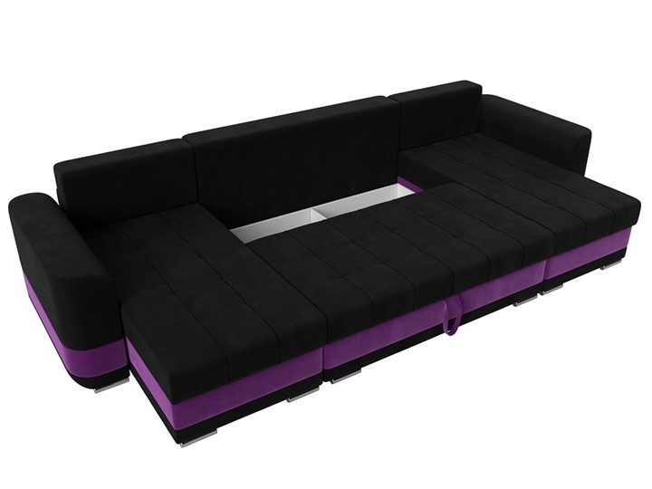 П-образный диван Честер, Черный/фиолетовый (вельвет) в Перми - изображение 6
