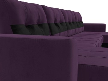 П-образный диван Честер, Фиолетовый/черный (велюр) в Перми - предосмотр 3