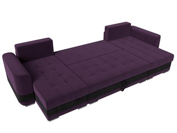 П-образный диван Честер, Фиолетовый/черный (велюр) в Перми - предосмотр 7