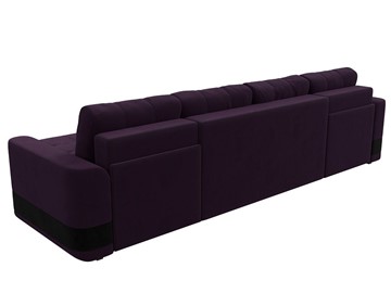 П-образный диван Честер, Фиолетовый/черный (велюр) в Перми - предосмотр 8