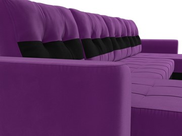 П-образный диван Честер, Фиолетовый/черный (вельвет) в Перми - предосмотр 3