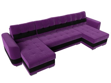 П-образный диван Честер, Фиолетовый/черный (вельвет) в Перми - предосмотр 4