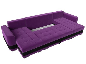 П-образный диван Честер, Фиолетовый/черный (вельвет) в Перми - предосмотр 6