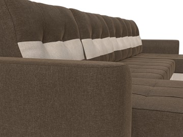 П-образный диван Честер, коричневый/бежевый (рогожка) в Перми - предосмотр 3