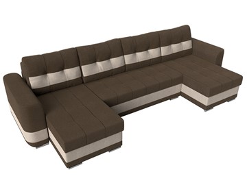 П-образный диван Честер, коричневый/бежевый (рогожка) в Перми - предосмотр 4