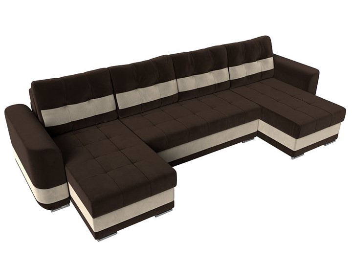 П-образный диван Честер, Коричневый/бежевый (вельвет) в Перми - изображение 4