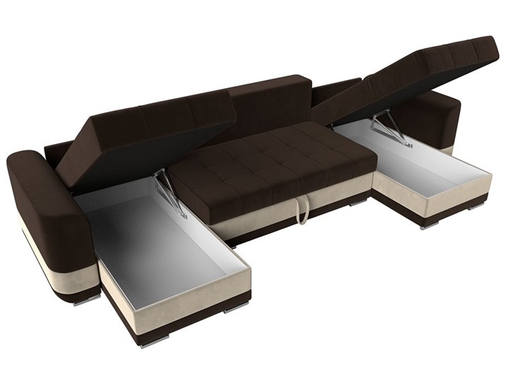 П-образный диван Честер, Коричневый/бежевый (вельвет) в Перми - изображение 5